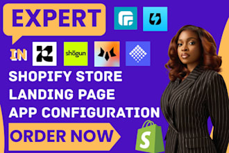 setup shopify landing page pagefly shogun ecomposer instant ai foxify replo
