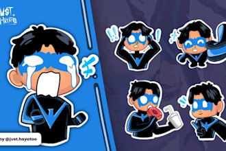 create eye catching cartoon stickers for your channel