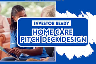 design investor ready UK home care healthcare startup pitch deck presentations