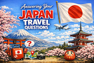 answer any questions about traveling in japan