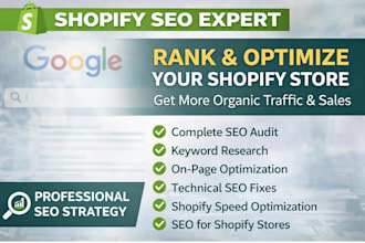 be your shopify SEO expert for complete store optimization