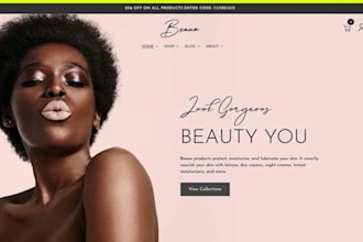beauty shopify store skincare website cosmetic website lipstick spa website
