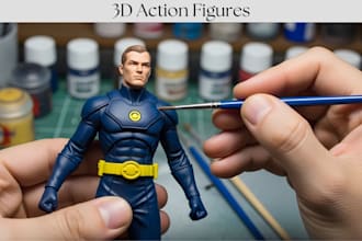 3d print and paint action figures, collectible statues, busts and miniatures stl