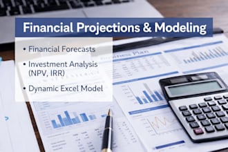 create professional financial projections and cash flow forecast model spanish