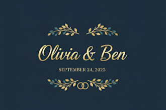 design anniversary marriage event wedding logo design for your company