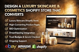 build skin care cosmetics beauty website store via wordpress shopify wix design