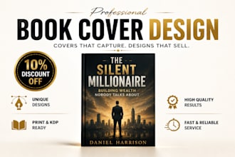 do book cover design, ebook cover design, kdp book cover, paperback book cover