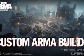 build immersive base and design custom weapons for arma reforger server, arma