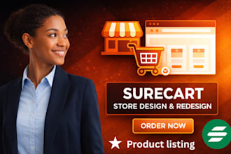 setup surecart website design ecommerce redesign store website product listing
