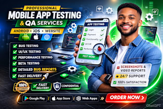 app testing website jmeter or k6 performance uat,iphone,ui ux QA review