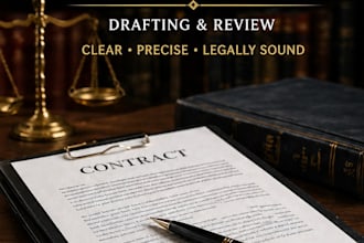 review and draft contracts and provide legal risk analysis