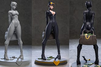 print and paint sexy nsfw characters model tabletop miniatures for 3d printing