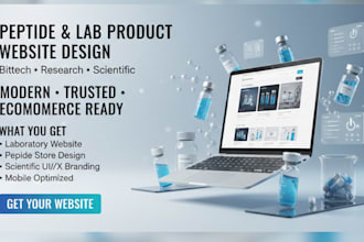 upload, optimize and design a professional peptide or laboratory product website