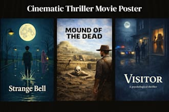 design cinematic thriller movie poster