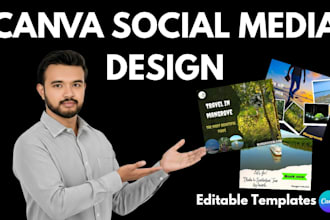 design professional canva social media posts and templates