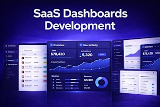 help you build a modern saas dashboard or admin panel for your product