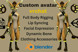 custom vrchat furry avatar 3d design furry nsfw creature avatar vr stream
