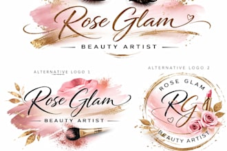 design beauty, eyelash, makeup and cosmetic logo