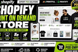 setup shopify print on demand shopify store printful printify shopify pod