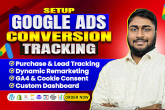 set up google ads conversion tracking ga4, and dynamic remarketing