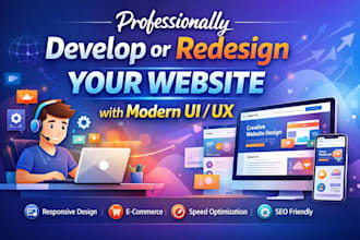 professionally develop or redesign your website with modern UI UX