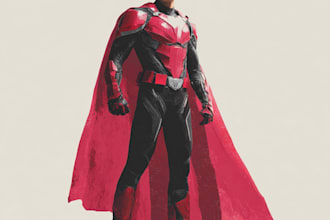 design superhero concept art