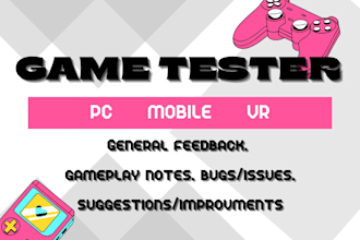 test your roblox game and give any feedback and do bug fixing