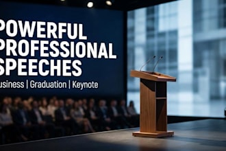 write a powerful business, motivational, or graduation speech