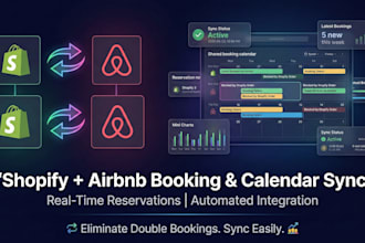 integrate shopify with airbnb for booking and calendar sync