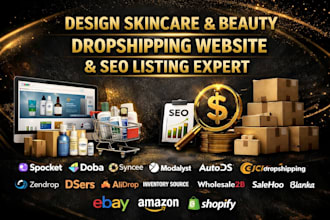 build shopify wix skin care cosmetic spa salon dropshipping website design duba