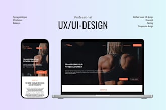 design a modern and user friendly UI UX in figma for web and mobile