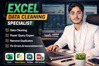 fix excel errors and do professional data cleaning