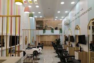 transmogrify 3d salon spa,mirror workstation, haircut salon, massage room render