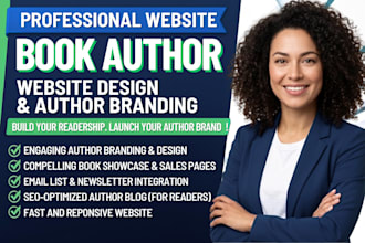 design author website, book author website, ebook website, author landing page