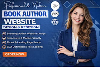 design author website, book author website, ebook website, author landing page