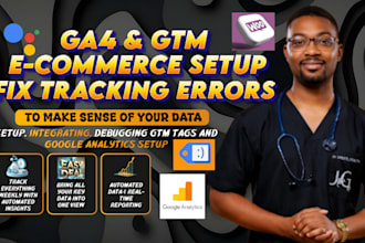 do ga4 ecommerce setup, GTM debugging expert, shopify woocommerce tracking fix
