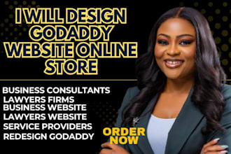 develop godaddy website, design godaddy website, redesign godaddy for ecommerce