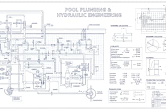 provide pool plumbing design and hydraulic engineering calculations