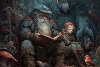 create an epic fantasy book cover