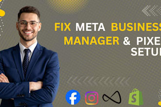 fix meta ad account restrictions and setup business suite with pixel