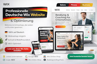 set up a german wix website, wix website design, business website, wix SEO
