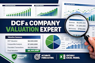 perform financial valuation dcf model company analysis