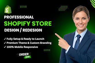 design a professional shopify dropshipping store with high converting layout