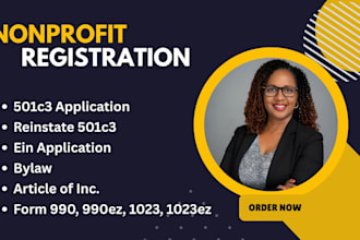 register 501c3 non profit, file form 1023ez, reinstate tax exempt, bylaws