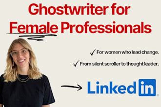 be your german linkedin ghostwriter for female professionals