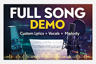 write and record a custom pop song demo with vocals