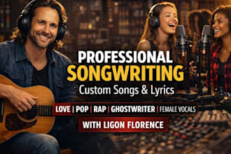 do song composition female vocals custom rap song lyrics with harmony vocals