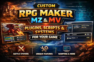 create custom rpg maker mz or mv plugins tailored to your game