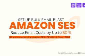 set up bulk email blast using amazon ses