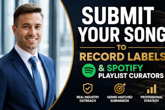 submit your album or single to record labels and spotify playlist curators